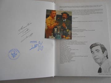 Tintin - Tintin et les oranges bleues + dédicace + photo du, Nieuw