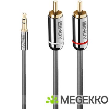 Lindy 35337 audio kabel 10 m 3.5mm 2 x RCA Antraciet, Verzenden, Nieuw