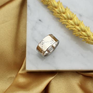 Gucci witgouden ring, Gebruikt, Ophalen of Verzenden, 17 tot 18, Dame