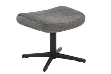 Kruk VOGUE 45 cm draaibaar fluweelgrijs met zwart metalen, Ophalen of Verzenden, Nieuw