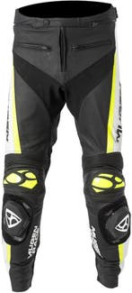 MUGENRACE RBRS-1 Zwart Wit Fluo Gele Leren Broek, Nieuw met kaartje, Broek | leer, MUGENRACE, Heren