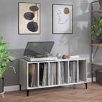 vidaXL Platenkast 100x38x48 cm bewerkt hout betongrijs, Verzenden, Nieuw