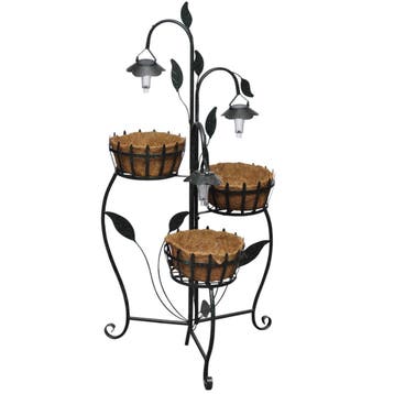 vidaXL Standaard voor hangmanden met LED-verlichting, Verzenden, Minder dan 60 cm, Nieuw, 60 cm of meer