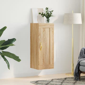 vidaXL Wandkast 34,5x34x90 cm bewerkt hout sonoma, Minder dan 50 cm, Verzenden, Nieuw, Minder dan 100 cm