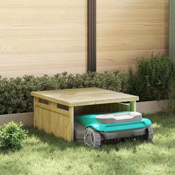 vidaXL Grasmaaier Garage Bruin 73.5 x 81.5 x 38.5 cm, Verzenden, Nieuw