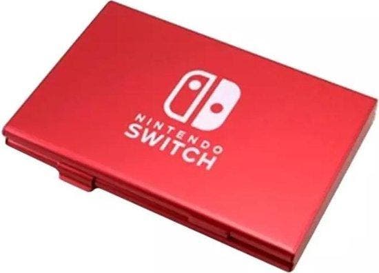 6-Slot Aluminium Case voor Switch Game Cartridges - Rood, Spelcomputers en Games, Spelcomputers | Nintendo Consoles | Accessoires