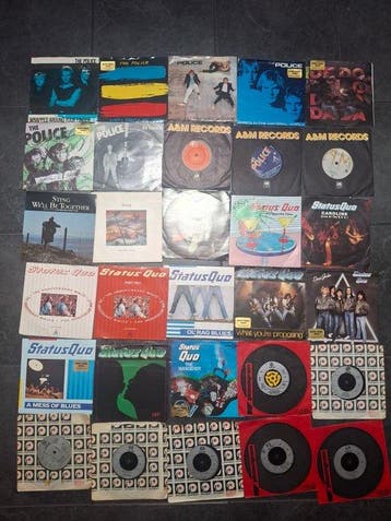 Status Quo, Police, Sting - 30 Excellent 45 Rpm Vinyl, Cd's en Dvd's, Nieuw in verpakking