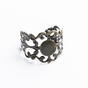 Verstelbare basis ring – geel koperkleur, Ø ca. 17 mm, tr, Ophalen of Verzenden, Nieuw, Overige typen