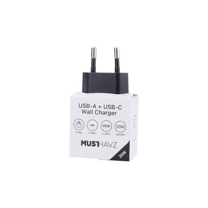 Musthavz USB-C Charger 20W, black, Audio, Tv en Foto, Opladers, Ophalen of Verzenden