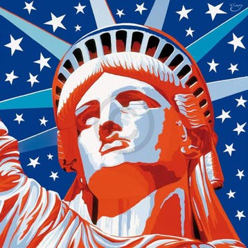 Kunstdruk Vladimir Gorsky - Statue of Liberty 85x85cm, Verzenden, Nieuw