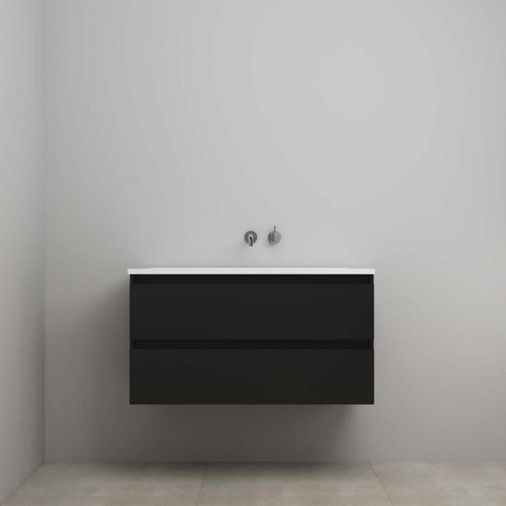 On-Line Onderkast - 100 cm - Voorgemonteerd - Acryl Wastafel, Huis en Inrichting, Badkamer | Badkamermeubels, Nieuw, Ophalen of Verzenden