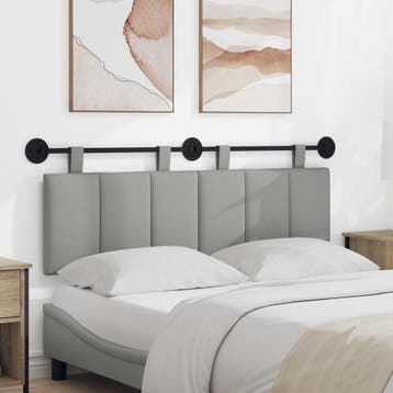 vidaXL Hangend hoofdbord Wolkengrijs Stof, Verzenden, Nieuw, Grijs, Stof