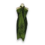 Sarong / pareo - Strandkleding wikkelrok - Groen / zwart Man, Ophalen of Verzenden, Nieuw