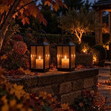 Set van 2 Newport Windlicht Zwart Small Tuinaccessoires, Verzenden, Nieuw
