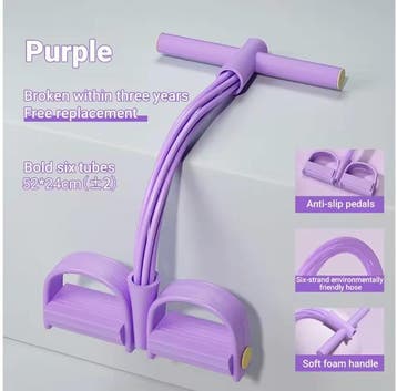 6-Buis Weerstandsband met Pedalen voor Fitness, Sport en Fitness, Verzenden, Nieuw