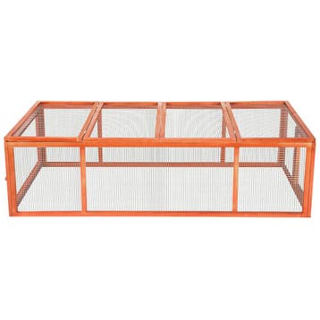 Konijnenhok met 4 deuren 181x90x48cm - bruin, Verzenden, Nieuw