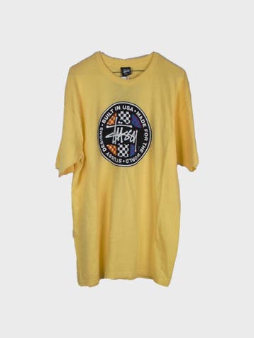 Stussy T-shirt Heren maat L Geel, Maat 52/54 (L), Ophalen of Verzenden, Zo goed als nieuw, Geel