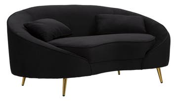 SOFA 2 ZITS OSLO MET KUSSENS ZWART CM 148X84X68, Ophalen of Verzenden, Nieuw