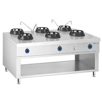 GGM Gastro | Gas woktafel eilandmodel - 84,0 kW - 6 branders, Verzenden