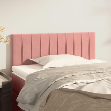 vidaXL Hoofdbord 90x5x78/88 cm fluweel roze, Verzenden, Nieuw, Stof