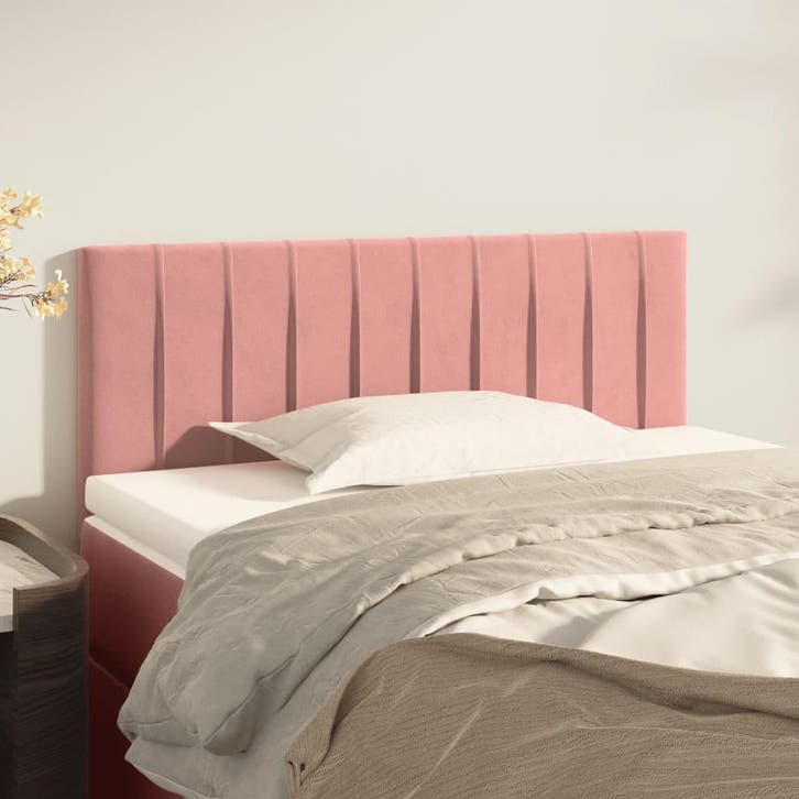 vidaXL Hoofdbord 90x5x78/88 cm fluweel roze, Huis en Inrichting, Slaapkamer | Bedden, Nieuw, Stof, Verzenden
