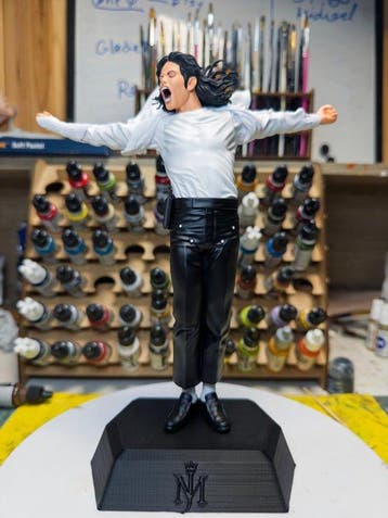 Figuur - Michael Jackson - hand-painted figurine - Hars,