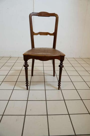 Antieke Biedermeier stoel met een rieten zitting, Ophalen of Verzenden, Nieuw