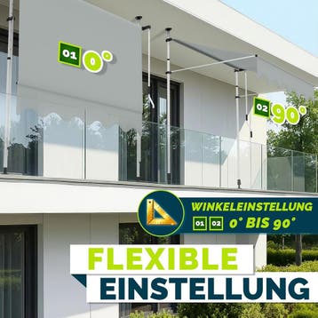 Klemluifel - Balkon luifel - Verticale luifel - 300 cm - Lic, Verzenden, Zo goed als nieuw