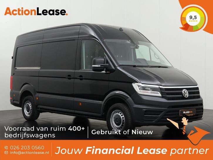 Volkswagen Crafter 20TDi Zwart occasion, Auto's, Bestelauto's, Dealer onderhouden, Te koop, Zwart, Automaat, Financial lease, BTW verrekenbaar
