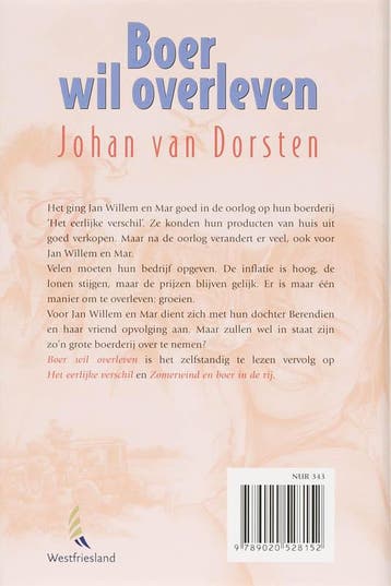 De boer wil overleven - J. van Dorsten 9789020528152, Verzenden, Gelezen, J. van Dorsten