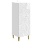 vidaXL Dressoir Hoogglans Wit 33 x 34,5 x 90 cm Bewerkt hout, Verzenden, Nieuw, Overige houtsoorten, Minder dan 50 cm