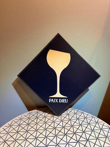 Prachtig embleem Paix Dieu bier - Metalen plaat - 30 cm x 30