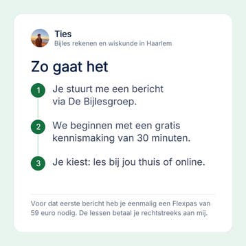 Bijles rekenen in Haarlem of online, basisschool, Privéles, Bijles