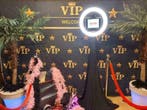 Photobooth huren met echte Props en thema achterwand van 3x2, Ophalen, Nieuw
