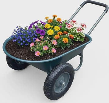 Stevige 2-wiel kruiwagen voor tuin en buiten – 120 kg capaci, Verzenden, Nieuw