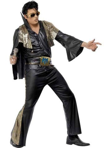 Elvis carnavalspak zwart/goud, Ophalen of Verzenden, Nieuw
