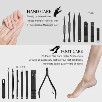 26-delige Professionele Manicure & Pedicure Set van Roestvri, Verzenden, Nieuw