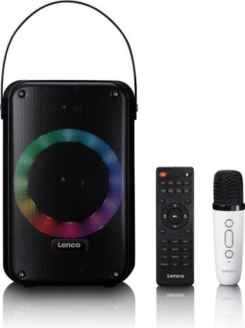 Karaoke set voor volwassenen - 1 Microfoon - Zwart - Lenco, Verzenden, Zo goed als nieuw