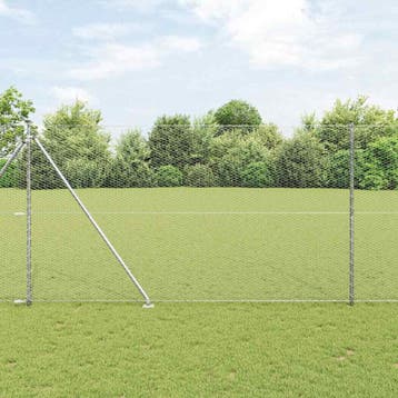 vidaXL zeshoekig gaasgek met palen 50 x 1,5 m Gegalvaniseerd, Verzenden, Nieuw, IJzer