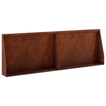 vidaXL Keerwand 2 st 60 x 12 x 30 cm weervast staal, Verzenden, Nieuw