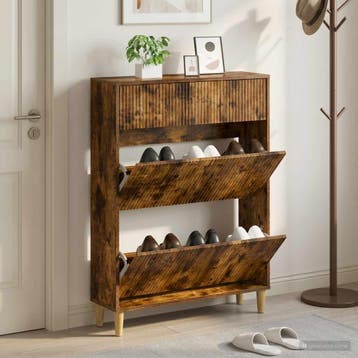 vidaXL Schoenenkast ARNHEM 78 x 24 x 103 cm Bewerkt hout, Verzenden, Nieuw
