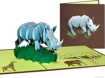 Witte Neushoorn Savanne Afrika Big Five | Rhinoceros pop-..., Verzenden, Nieuw