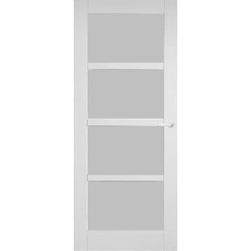Cando binnendeur Chelsea 93x211,5 (Wit, Stomp, Matglas), Doe-het-zelf en Verbouw, Deuren en Horren, 80 tot 100 cm, Binnendeur