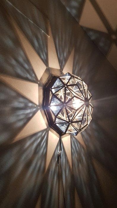 Lamp - Metaal, Glas, Antiek en Kunst, Kunst | Designobjecten