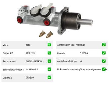 Hoofdremcilinder Alfa Romeo GTV 2.0 T.SPARK 16V (916) Van 19, Verzenden, Nieuw, Alfa Romeo