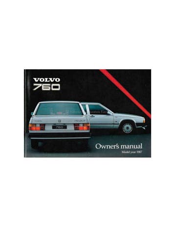 1987 VOLVO 760 INSTRUCTIEBOEKJE ENGELS