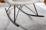 Schommelstoel SCANDINAVIA SWING bouclé wit - 43139, Huis en Inrichting, Stoelen, Ophalen of Verzenden, Nieuw