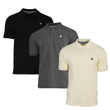 Donnay Donnay Heren - 3-Pack - Polo shirt Noah - Zwart /, Verzenden, Nieuw