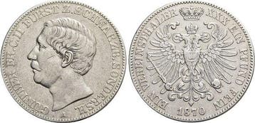 Vereinstaler, daalder 1870 A Schwarzburg-sondershausen Gu..., Verzenden