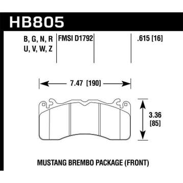 Hawk 15-17 Ford Mustang Brembo Package DTC-60 Front Brake, Ophalen of Verzenden, Nieuw